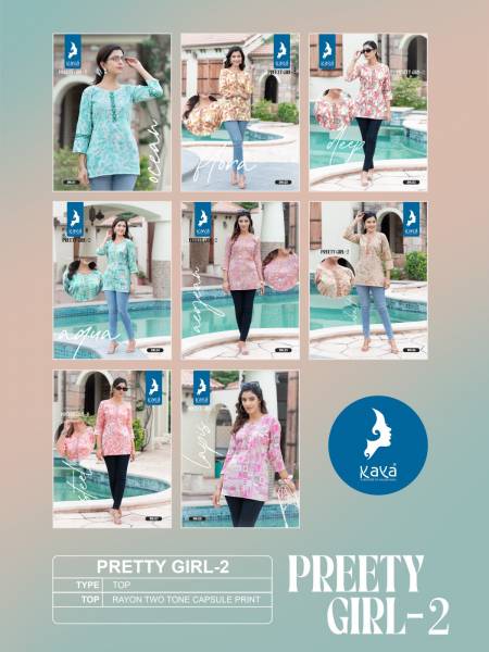 Pretty Girl 2 By Kaya Printed Short Kurtis Catalog